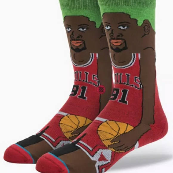 Stance Rodman Chicago Bulls Mens Large Socks New